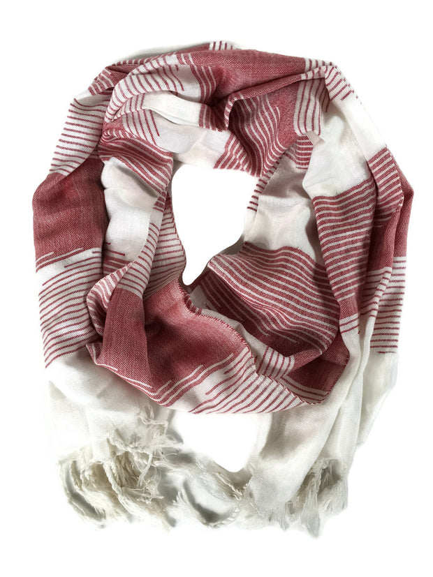 Malak Maroon Scarf-The Ethical Olive