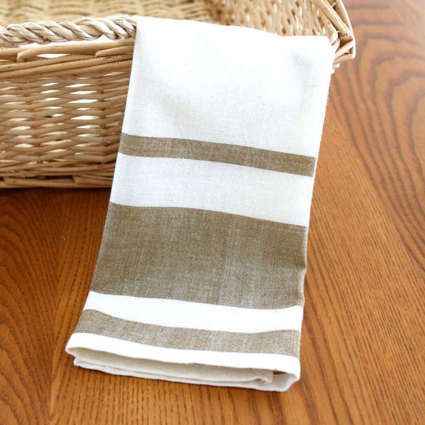 Brown and White Tea Towels-The Ethical Olive