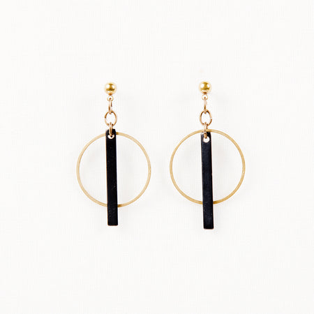 Hoop + Bar Earrings-The Ethical Olive