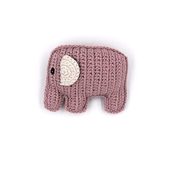 Organic Pink Elephant Rattle