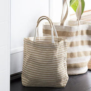 Thin Striped Shopper: Tan-The Ethical Olive