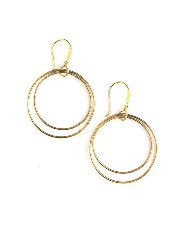 Double Moon Earrings-The Ethical Olive