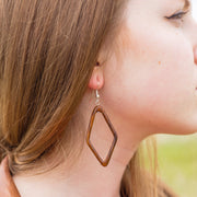 Diamond Wood Earrings