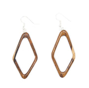 Diamond Wood Earrings