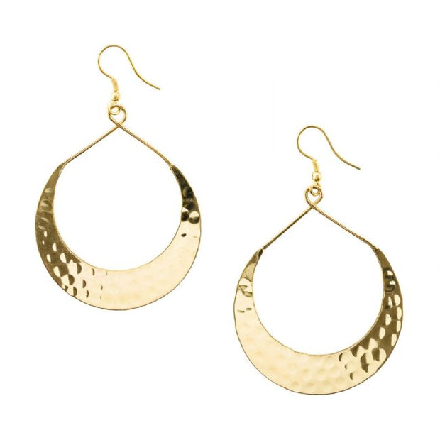 Crescent Moon Hoops-The Ethical Olive