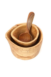 Olive Wood Cream & Sugar Set-The Ethical Olive