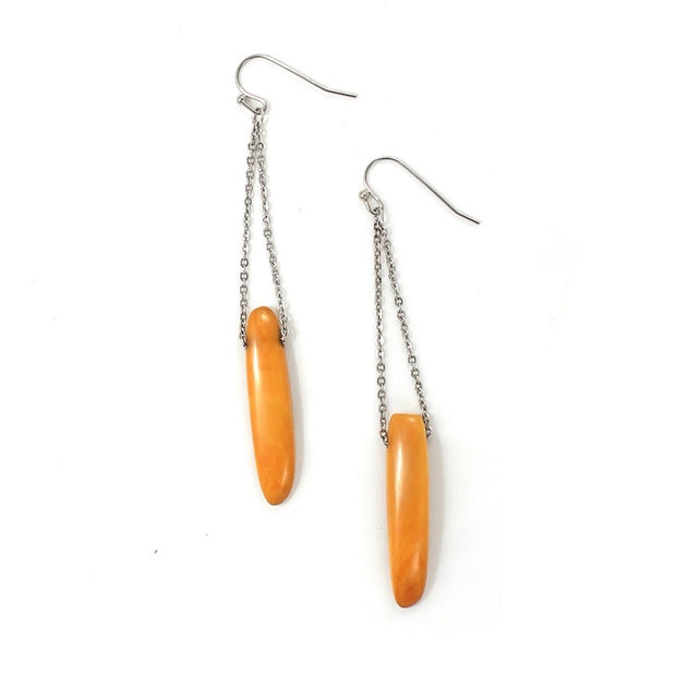 Quill Earrings: Mustard-The Ethical Olive