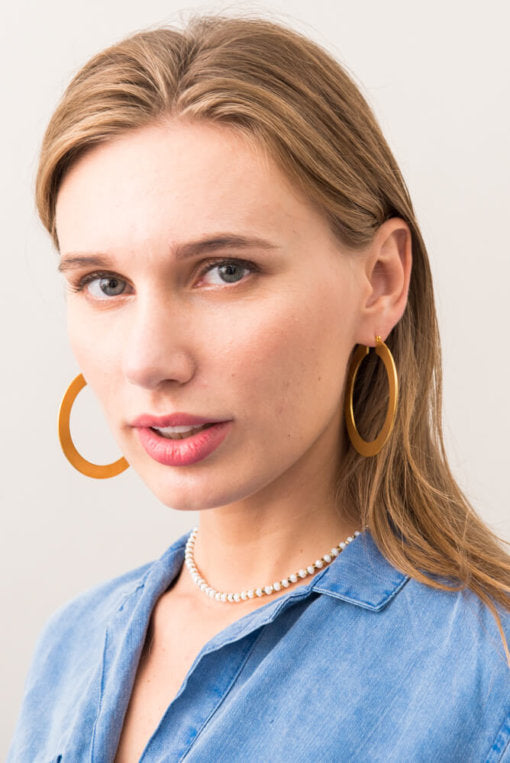 Savanah Gold Hoop Earrings-The Ethical Olive