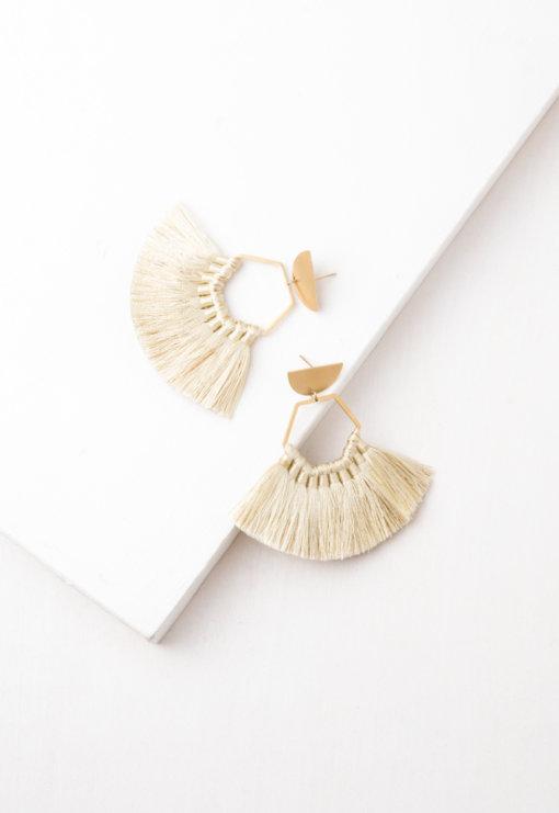Tessa Beige Earrings