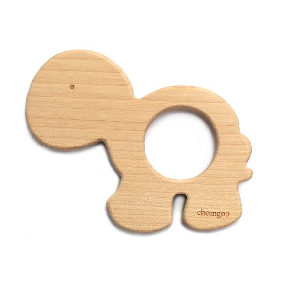 Natural Wooden Turtle Teether-The Ethical Olive